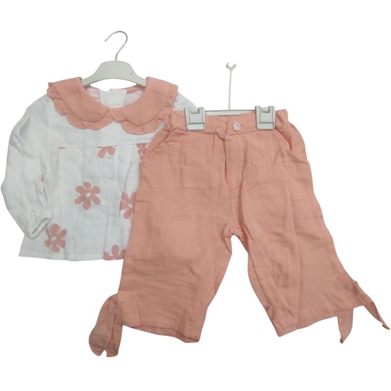 toptan 6/24 aylık kız çocuklar için ilkbahar ve sonbahar iki parçalı takım 