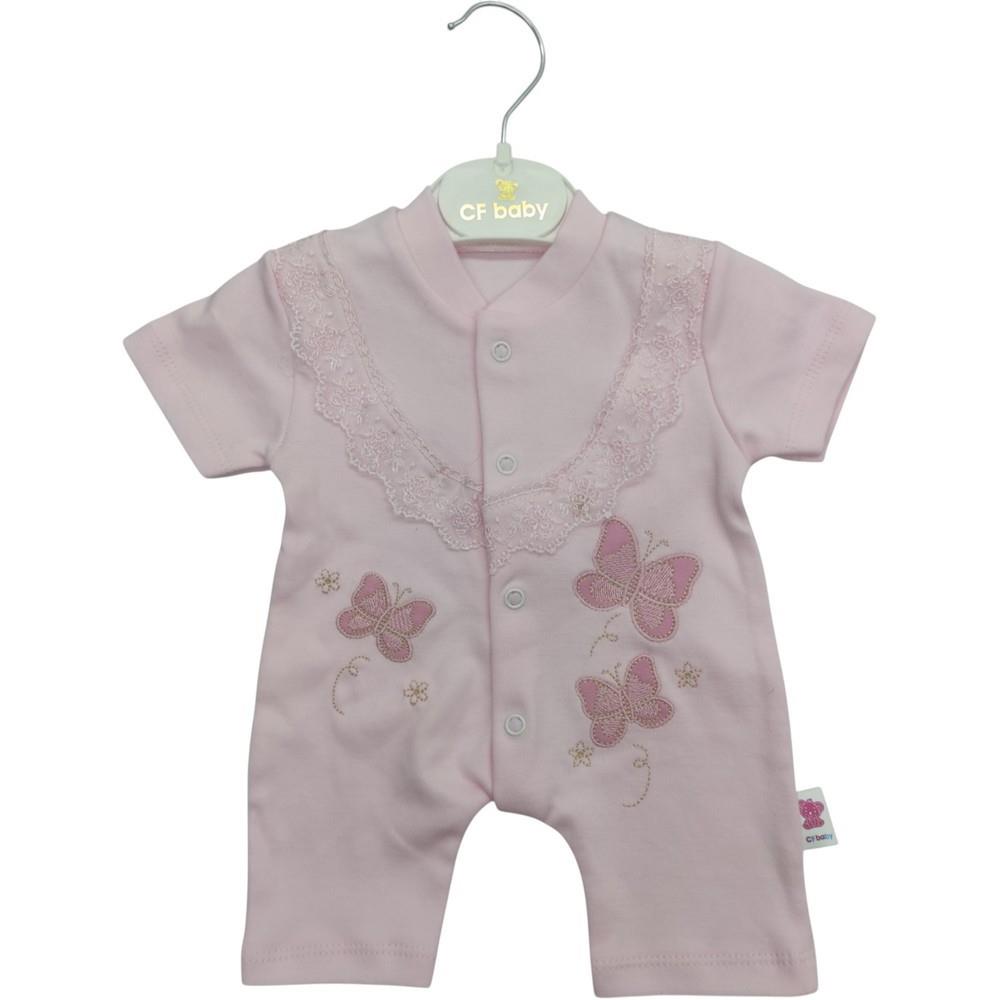 wholesale summer jumpsuits with butterflies for babies aged 3-6-9 months