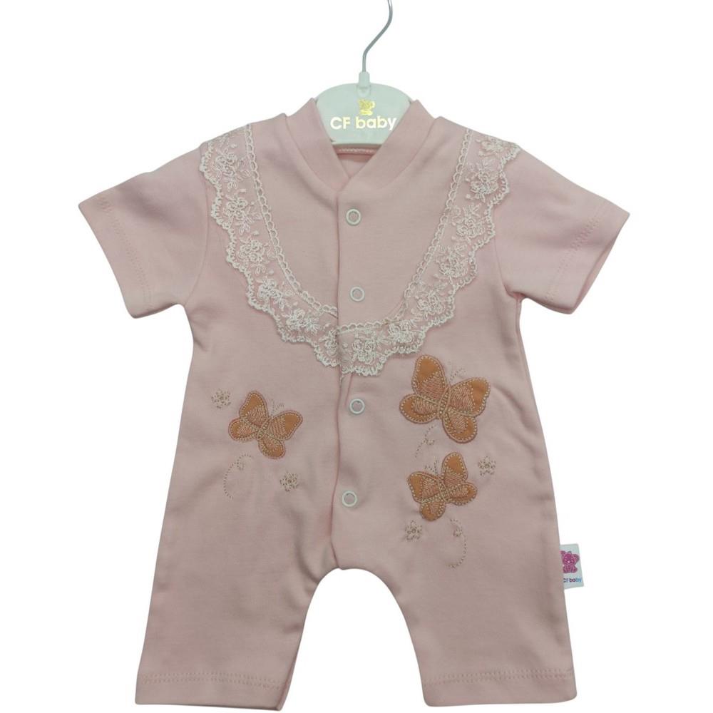 wholesale summer jumpsuits with butterflies for babies aged 3-6-9 months