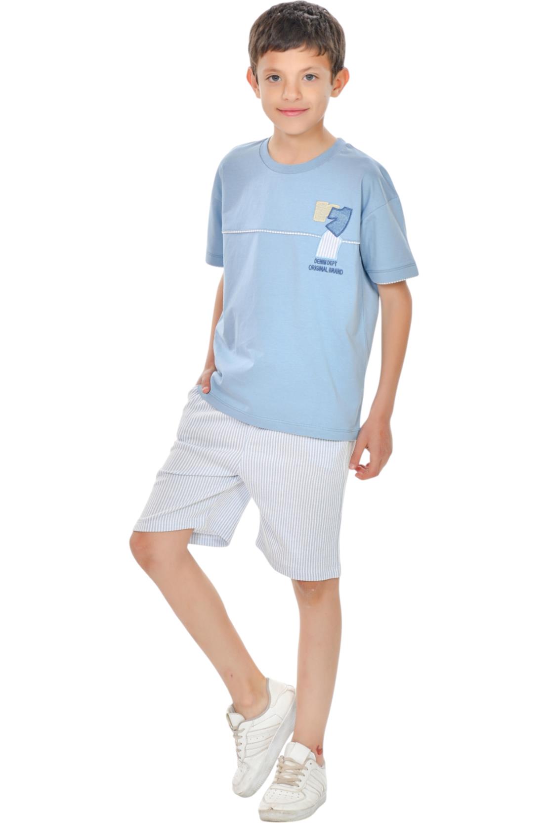30520 оптом детские летние костюмы двойки,футболки с шортами для мальчиков на 5/12 лет