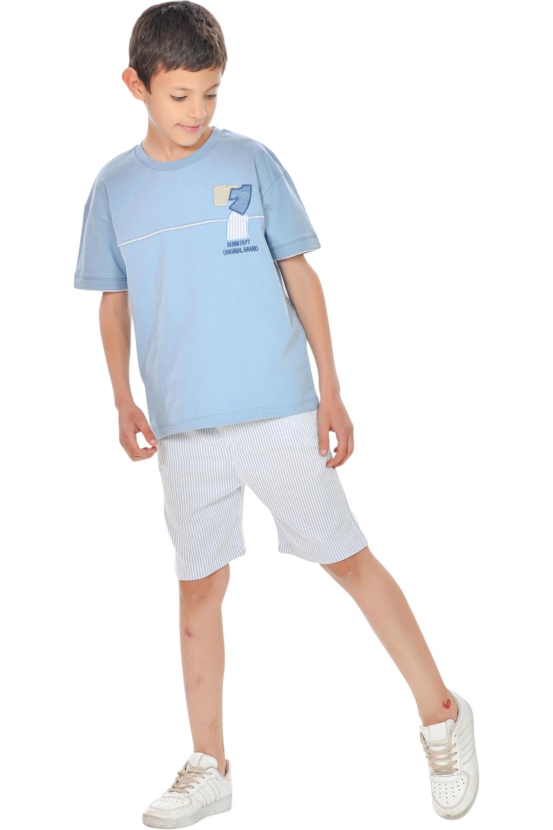 30520 оптом детские летние костюмы двойки,футболки с шортами для мальчиков на 5/12 лет