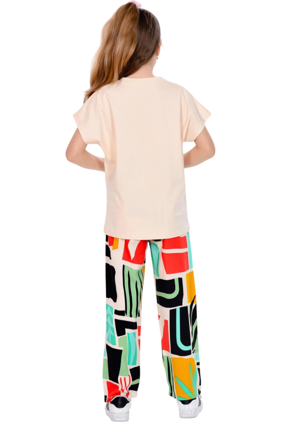 30705 оптом детские летние костюмы двойки,кофты с штанами для девочек на  5/12 лет