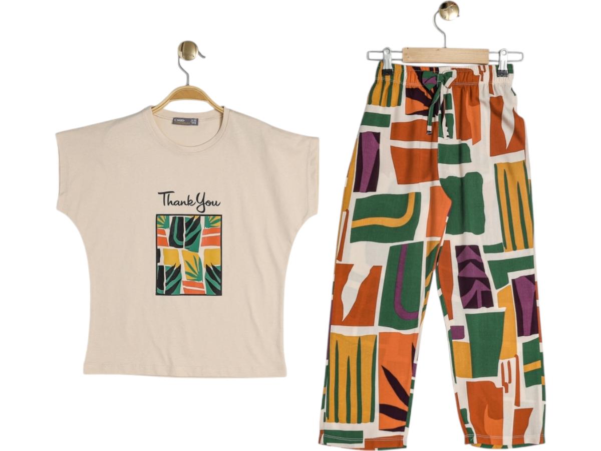 30705 оптом детские летние костюмы двойки,кофты с штанами для девочек на  5/12 лет