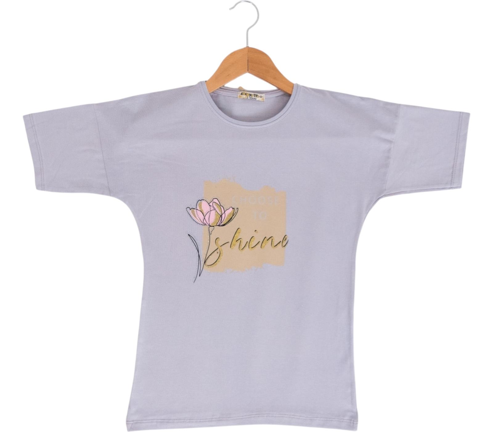 3098 yazlık kız çocuk tişört modelleri toptan 9/12 yaş