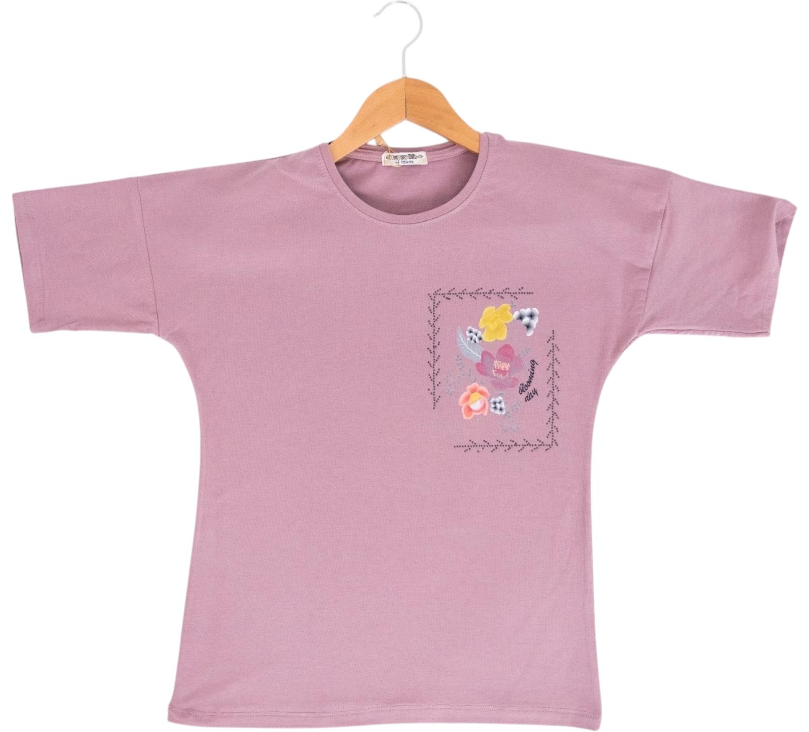 4050 kaliteli kız çocuk tişört modelleri toptan 13/16 yaş imalatçı