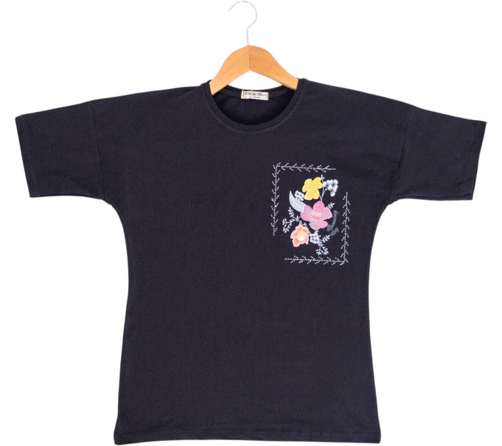 4050 kaliteli kız çocuk tişört modelleri toptan 13/16 yaş imalatçı