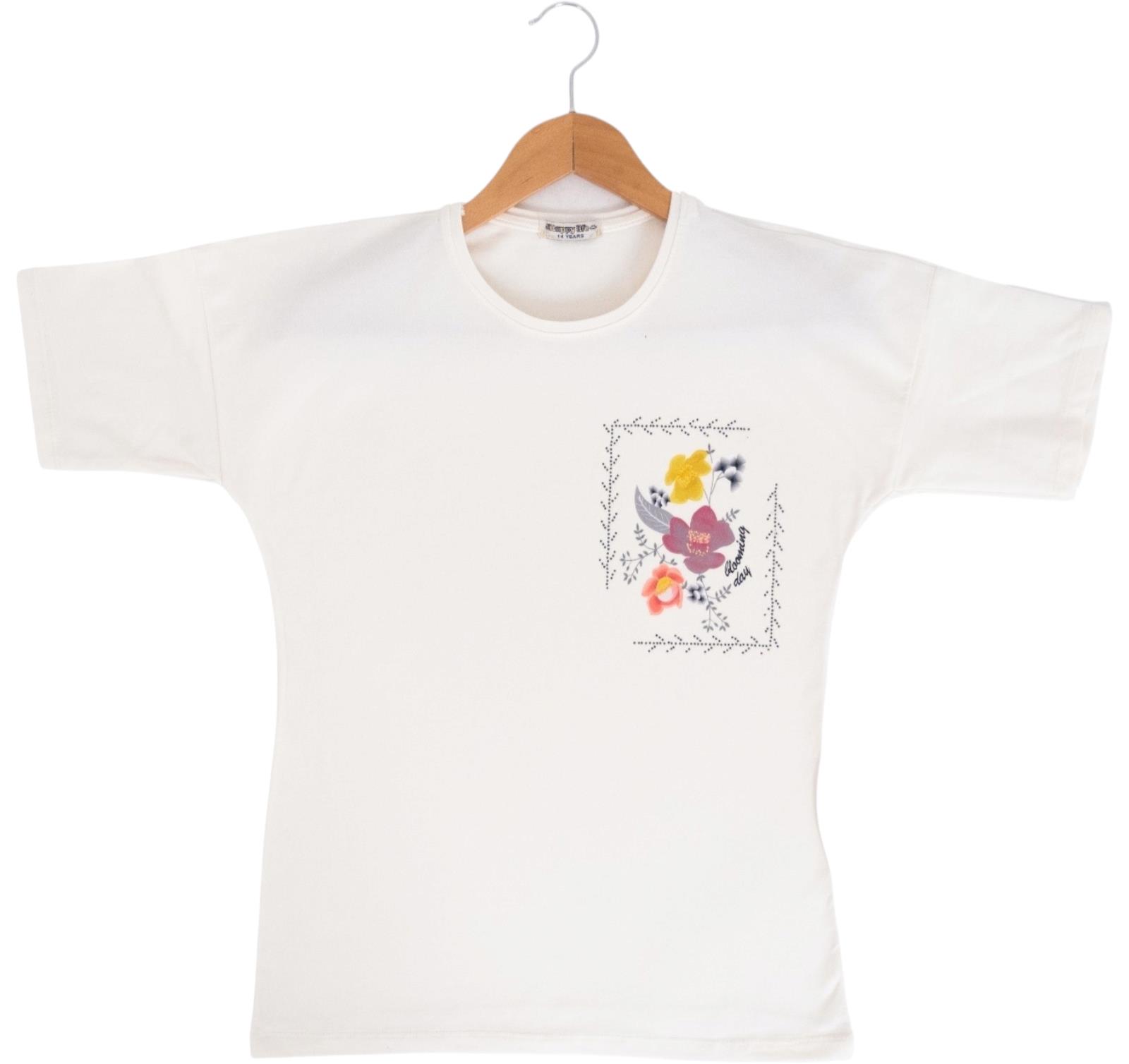 4050 kaliteli kız çocuk tişört modelleri toptan 13/16 yaş imalatçı