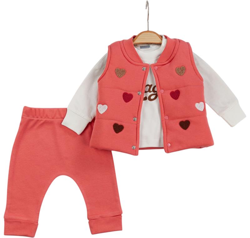 14083 mükemmel kız bebek kıyafetleri mevsimlik toptan 3/12 ay