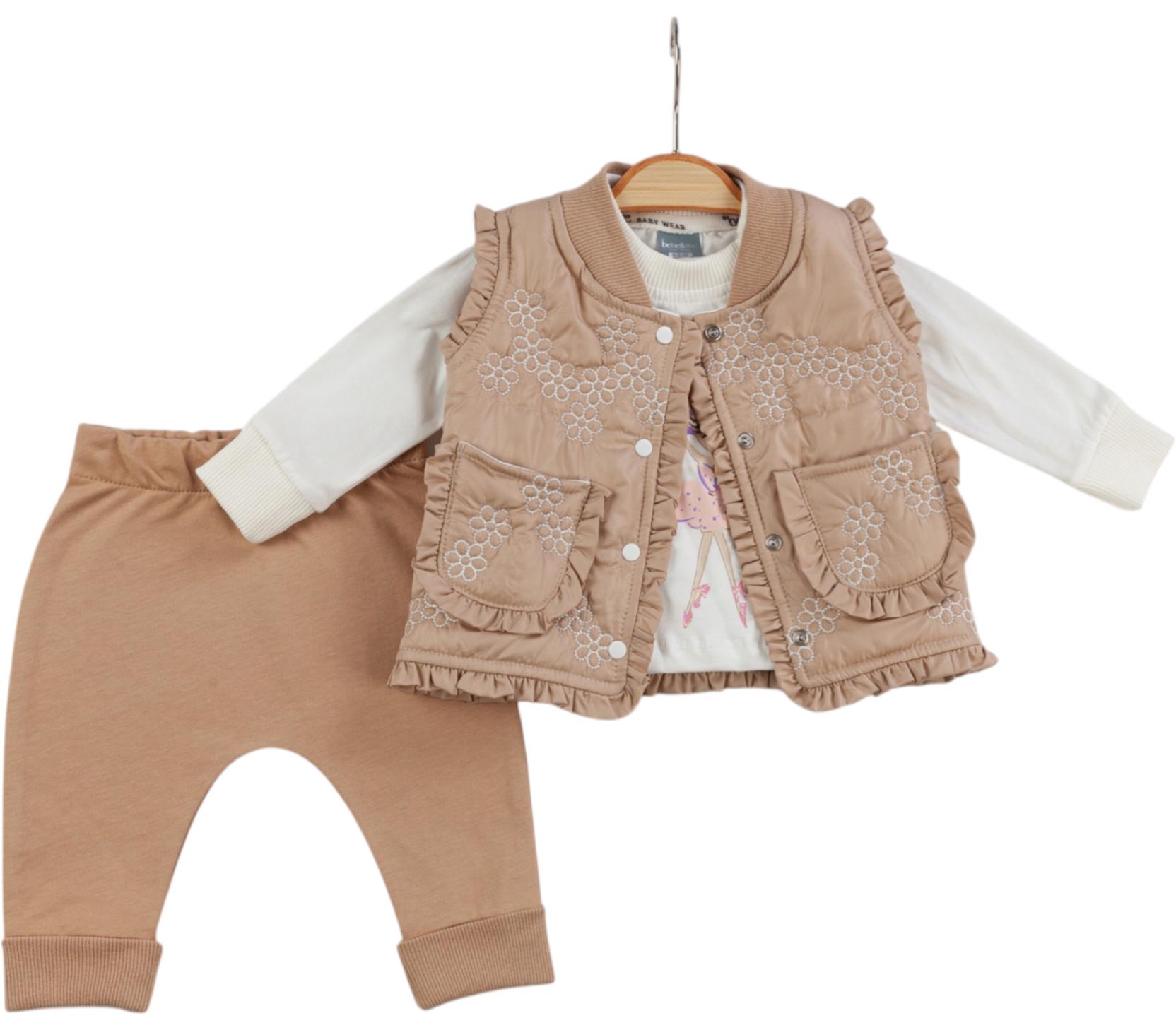 14089 ruffle luxury baby girl clothes wholesale 3/12 months winter seasonal