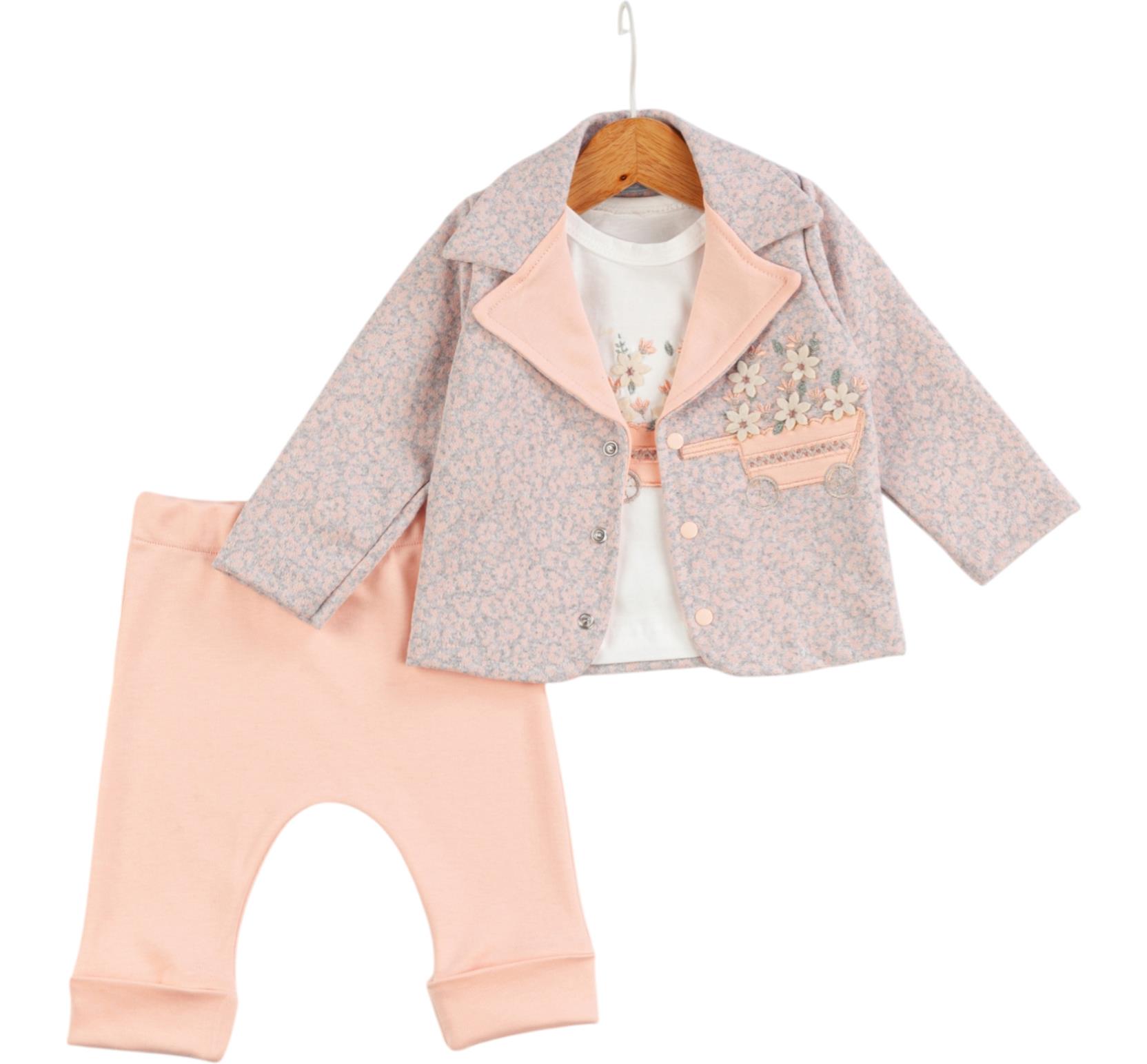 14111 الجملة الأطفال الربيع والخريف ثلاث قطع الدعاوى للأطفال لمدة 3/12 أشهر