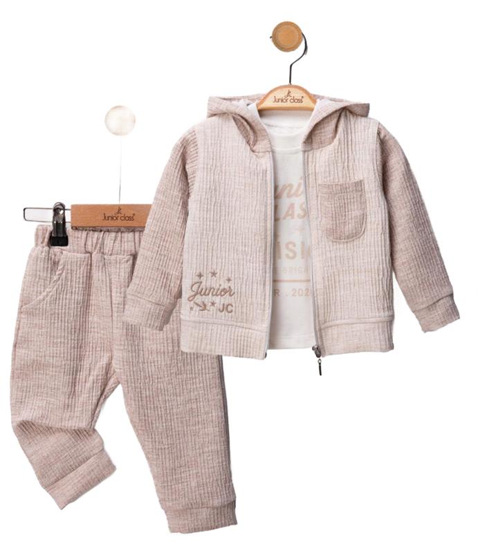 2545 kapşonlu lüks bebek takımlar toptan 9/24 ay