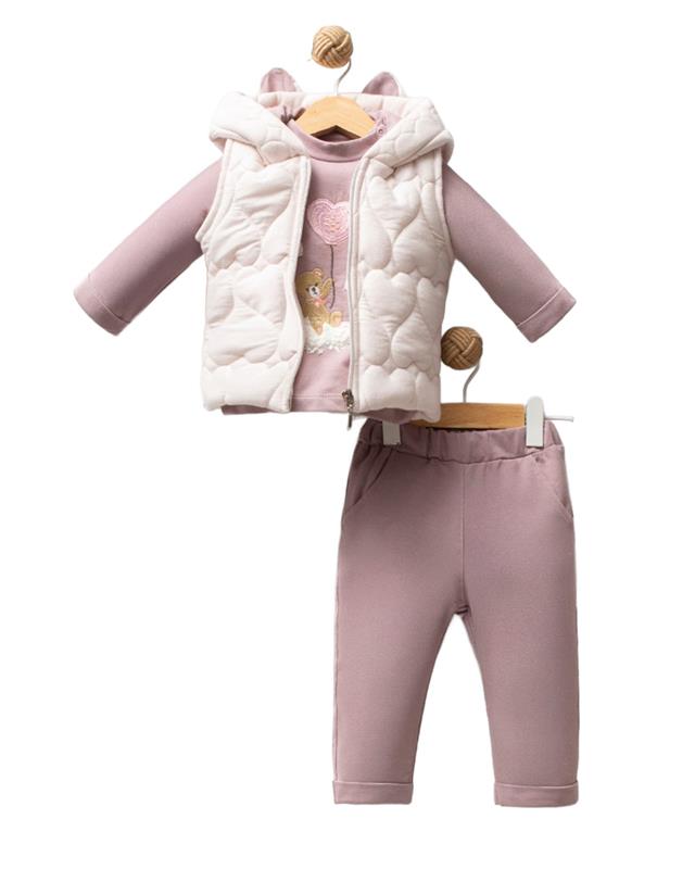 5201 mevsimlik lüks kız bebek takımlar toptan 6-9-12 ay