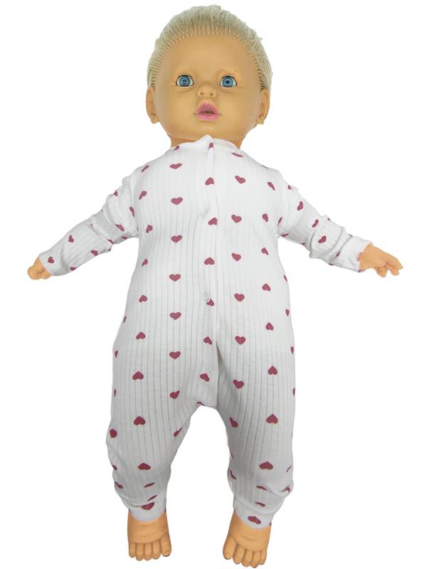 1004 kalp baskılı bebek tulum toptan 3-6-9 ay