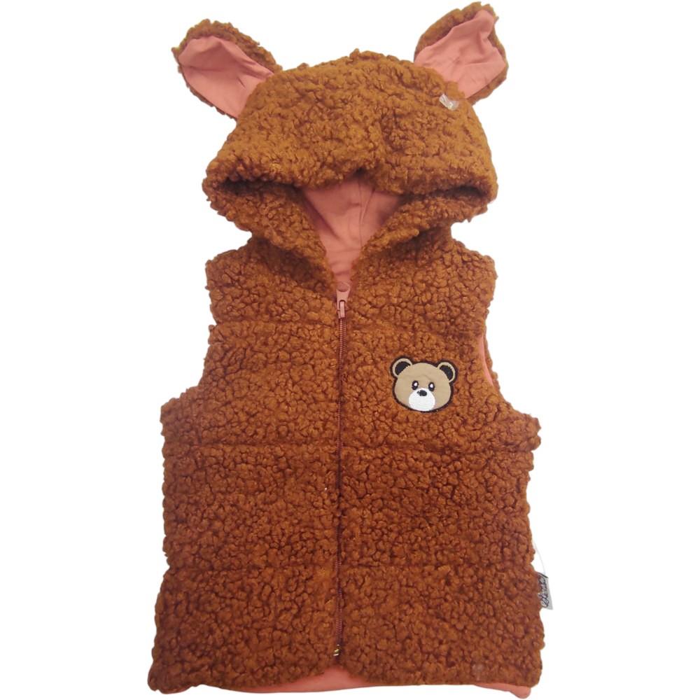 wholesale baby winter plush vests for babies for 6/18 months