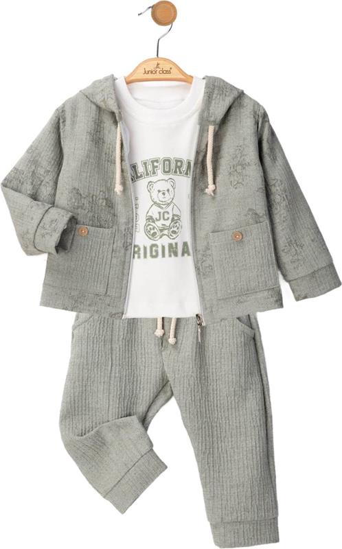 2549  toptan 9/24 aylık çocuklar için kapüşonlu üçlü mevsimlik takım