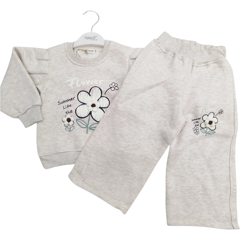 6315 toptan 2/5 yaş arası kız çocuklar için üç iplik polarlı kışlık takımlar