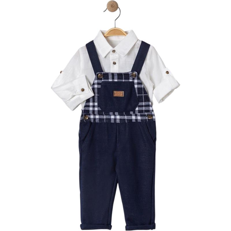 6029 toptan 9/24 aylık erkek çocuk mevsimlik gömlekli salopet