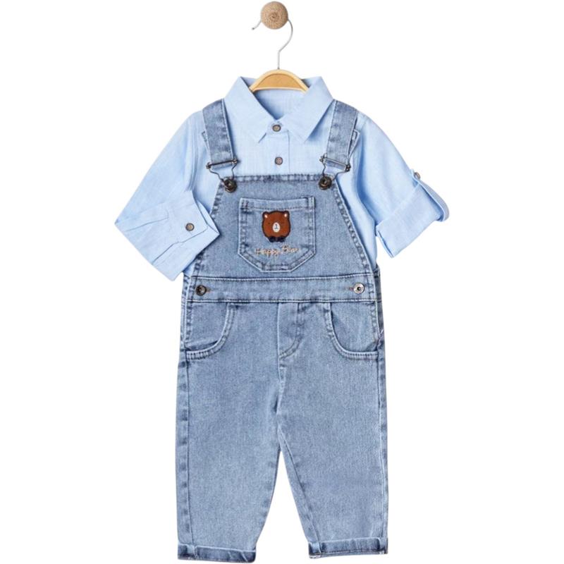 2765 wholesale children's spring-autumn overalls-trousers with a shirt for boys for 9/24 months