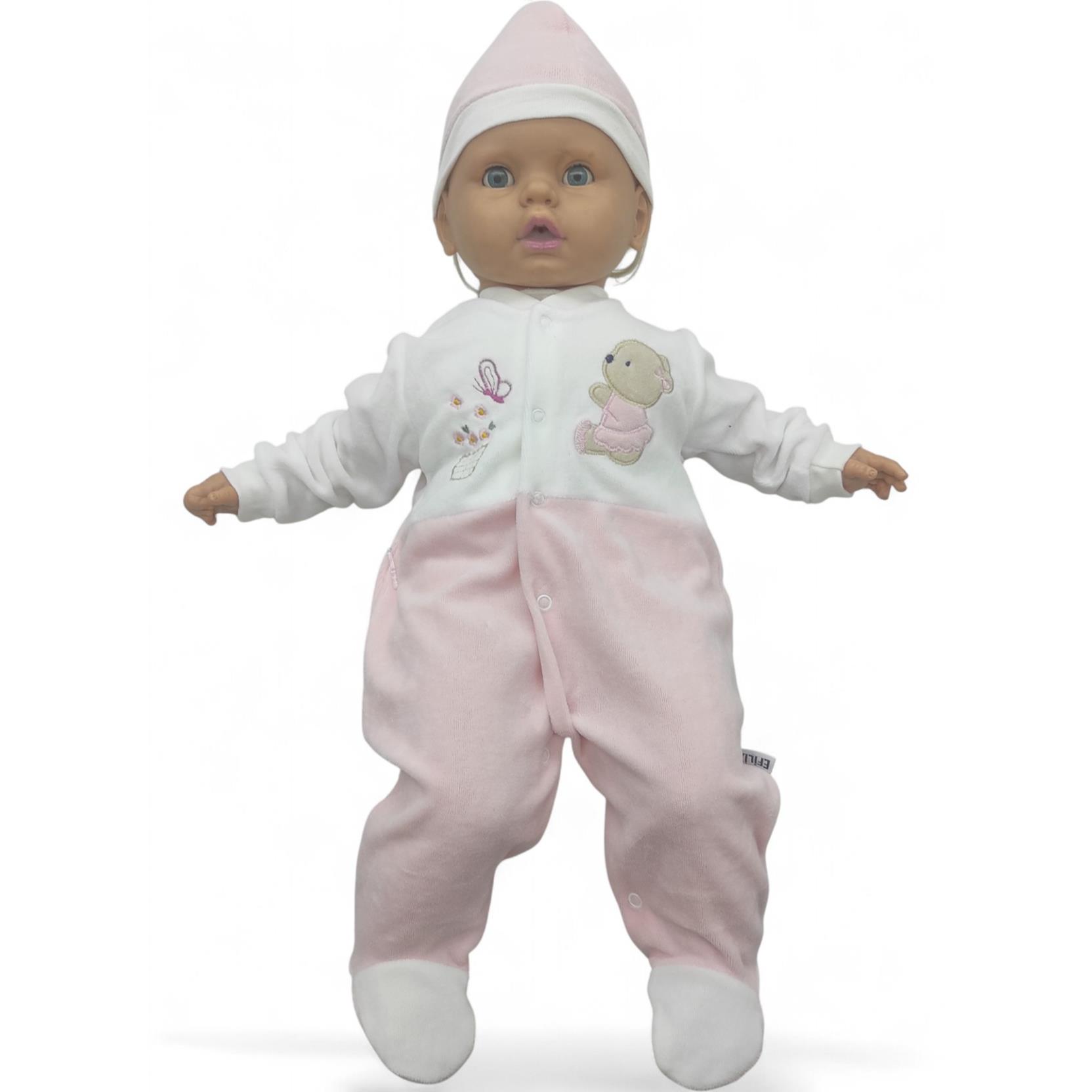 1323 оптом детские демисезонные велюровые комбинезоны с шапкой для младенцев на 3-6-9 месяцев