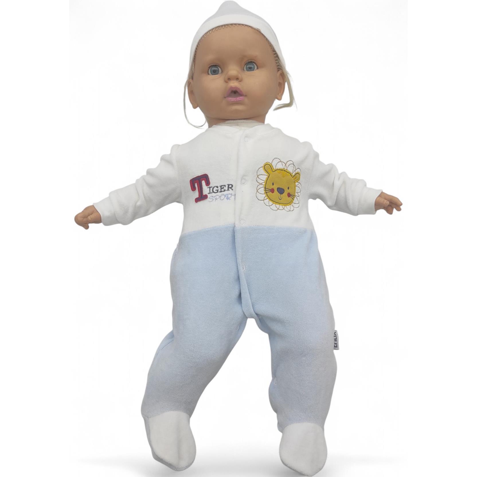 1326 оптом детские демисезонные велюровые комбинезоны с шапкой для младенцев на 3-6-9 месяцев