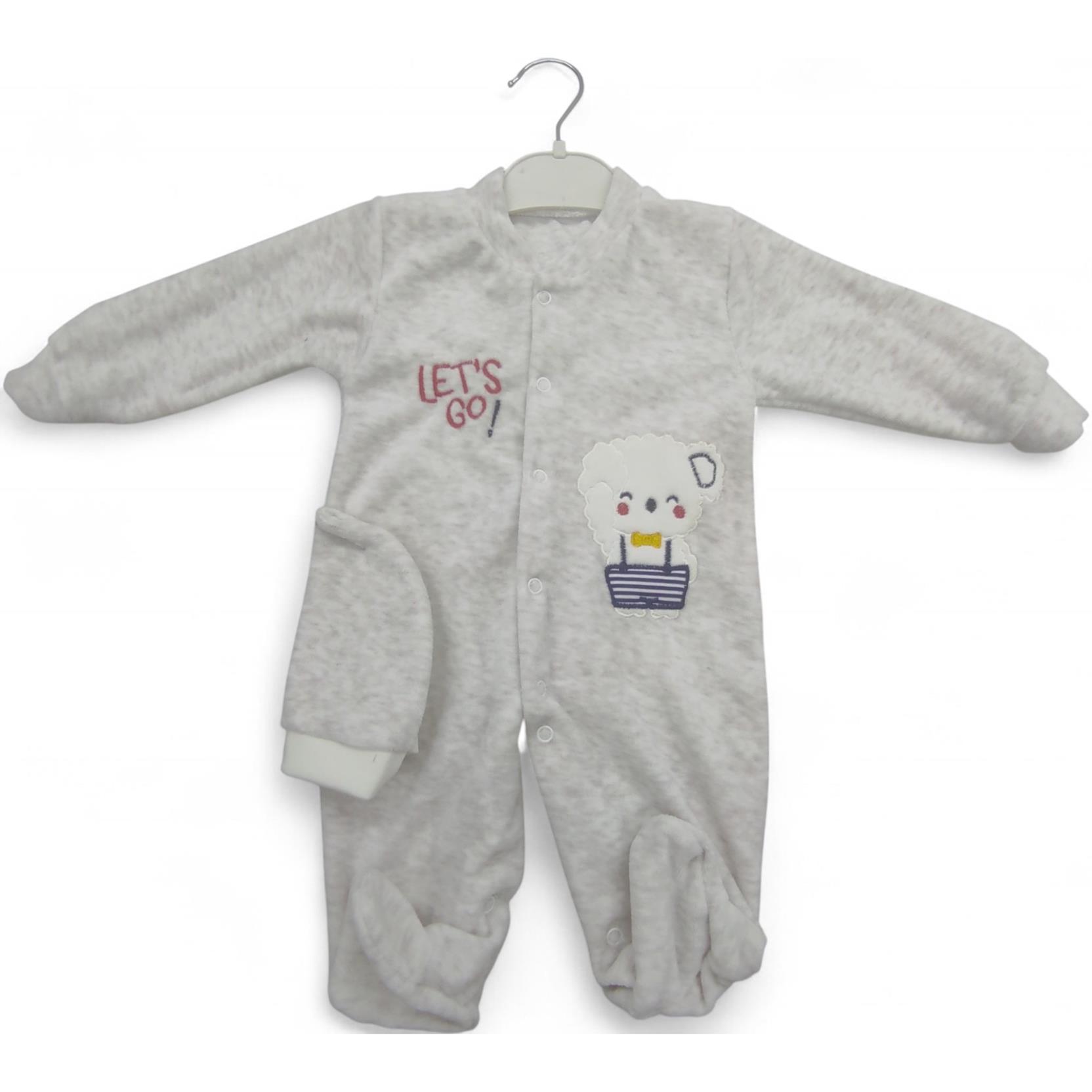 1327 оптом детские демисезонные велюровые комбинезоны с шапкой для младенцев на 3-6-9 месяцев