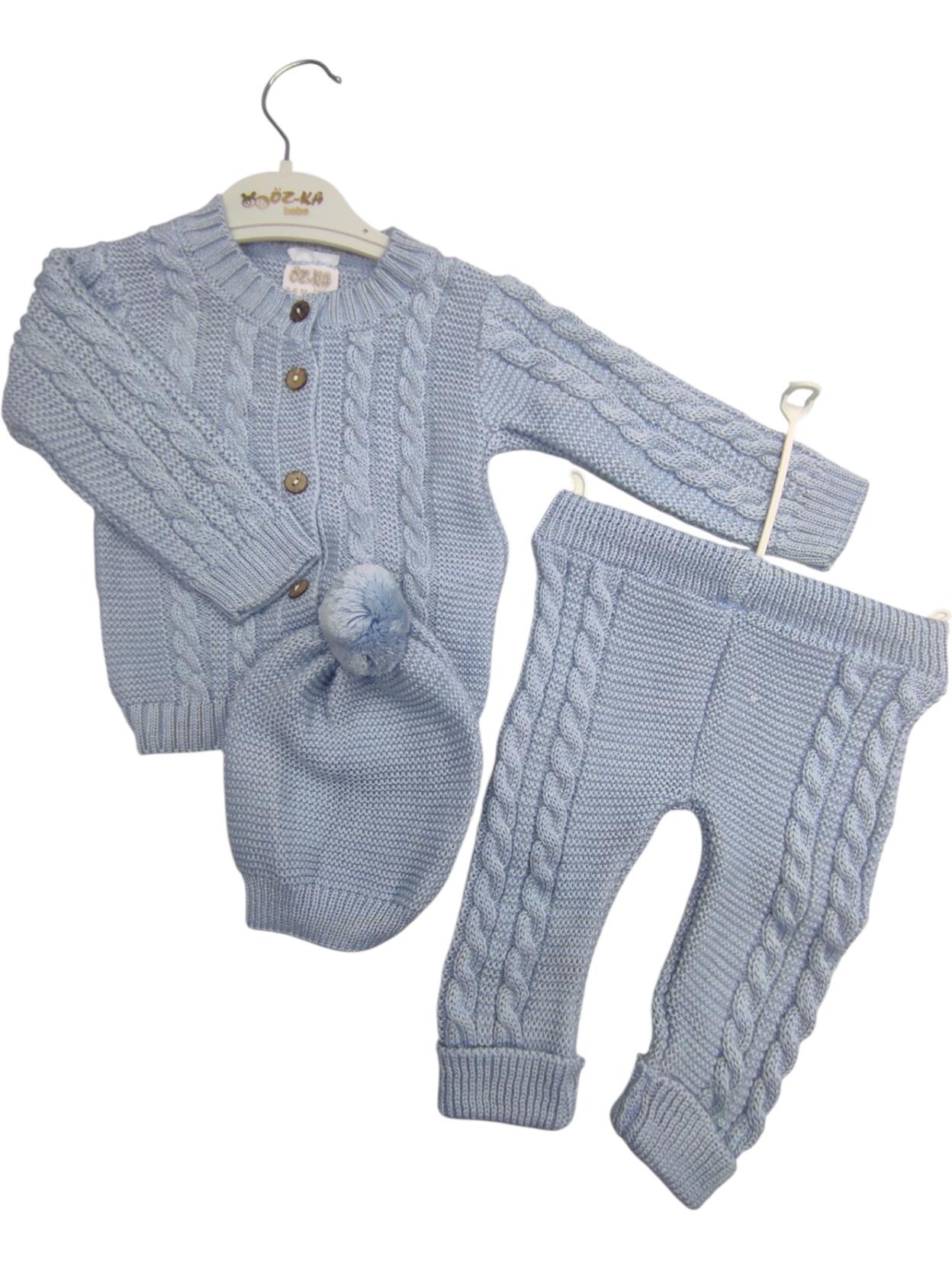 5203 الجملة الربيع والخريف محبوك دعوى مزدوجة مع قبعة للأطفال الذين تتراوح أعمارهم بين 3-6-9 أشهر