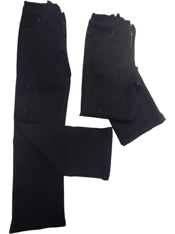 1042 toptan 11/15 yaş kızlar için mevsimlik siyah kot çocuk pantolon 