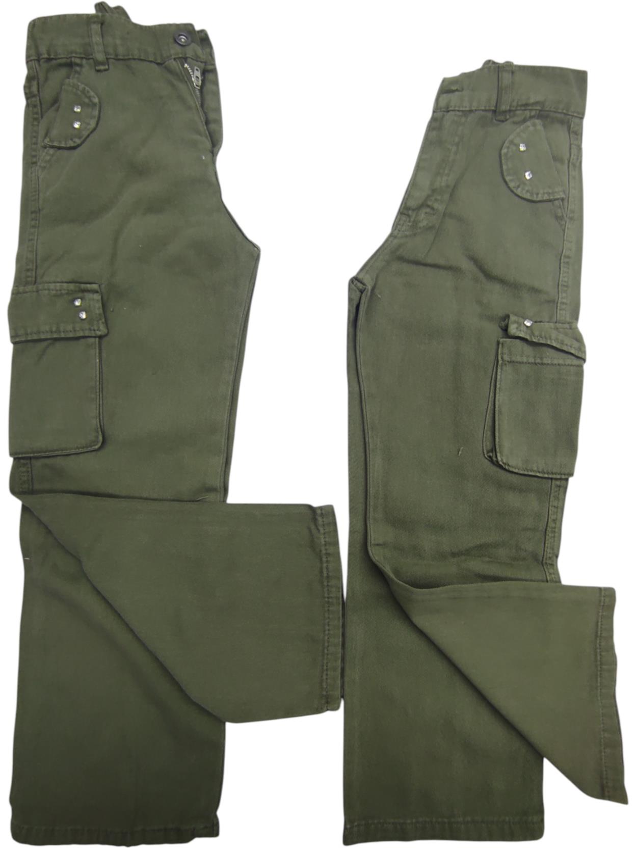 1245 سراويل الأطفال مع جيوب التصحيح بالجملة للفتيات الذين تتراوح أعمارهم بين 6/10