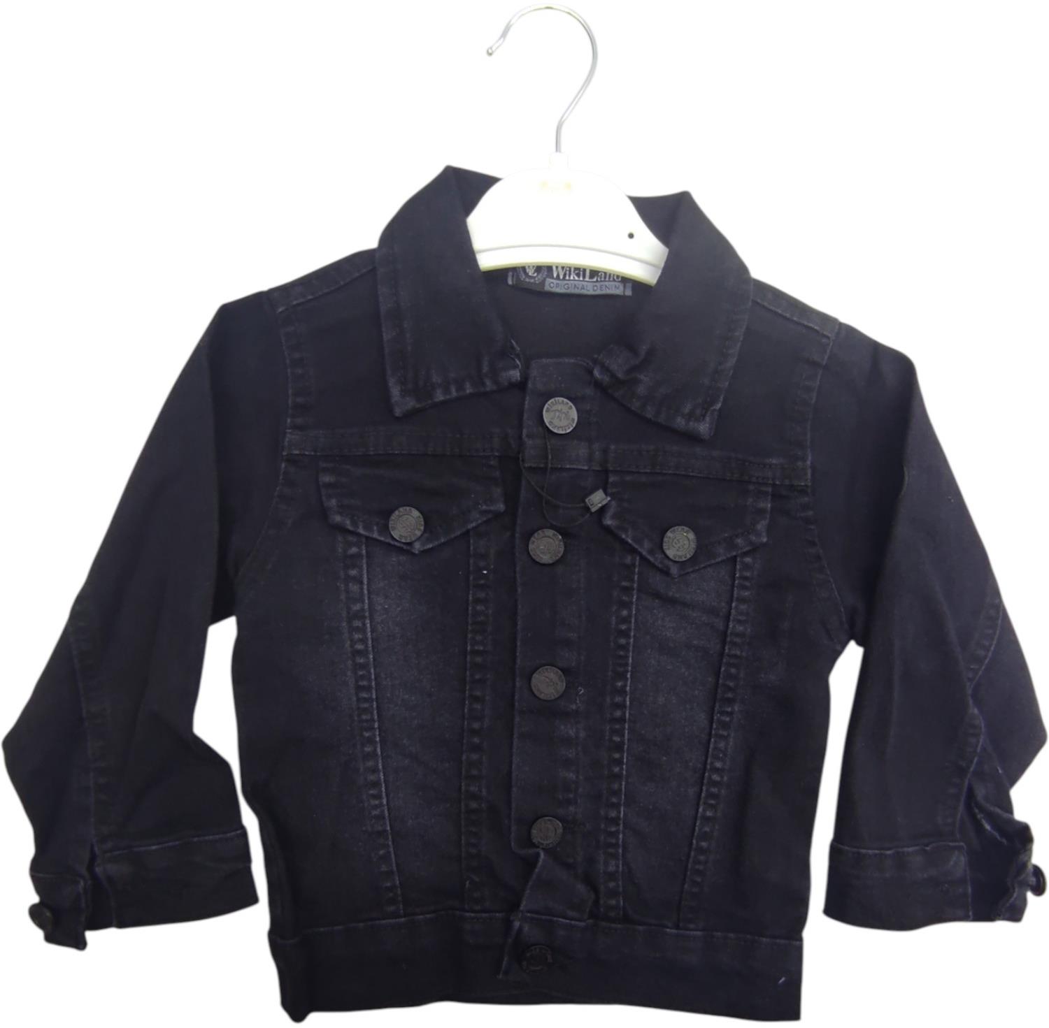 7001 оптом детские демисезонные черные джинсовые куртки для мальчиков на 3/7 лет