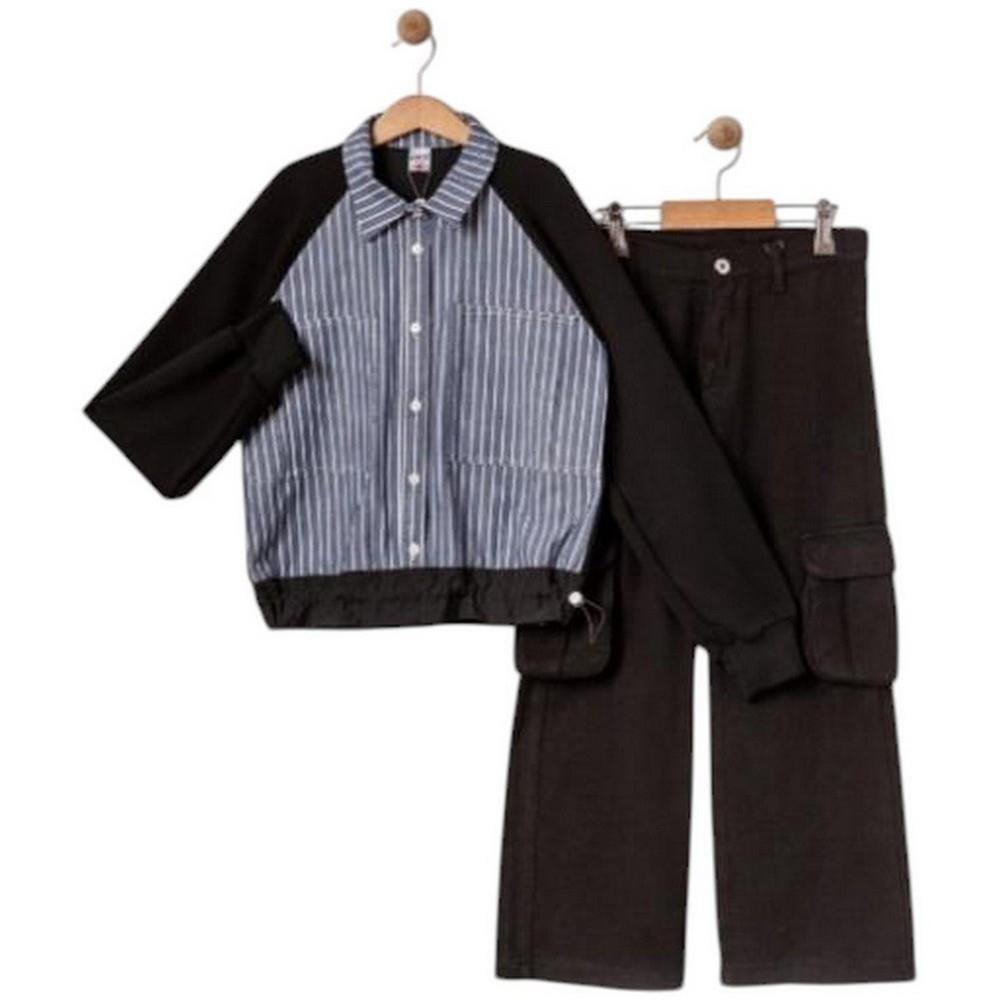 1084 wholesale spring autumn two-piece suit with shirts for girls 11/14 years old