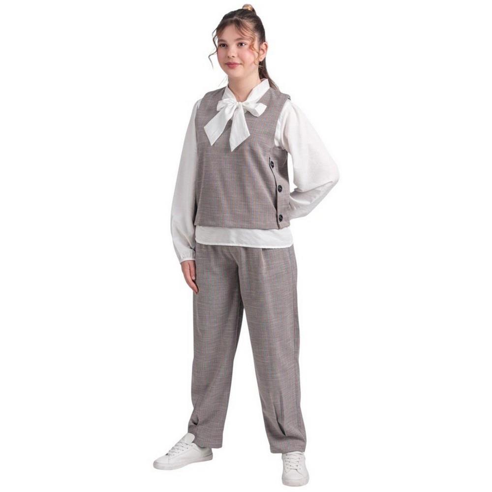 1010 toptan 11/14 yaş kız çocuklar için mevsimlik üçlü takım elbise