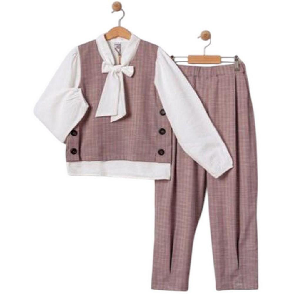 1010 toptan 11/14 yaş kız çocuklar için mevsimlik üçlü takım elbise