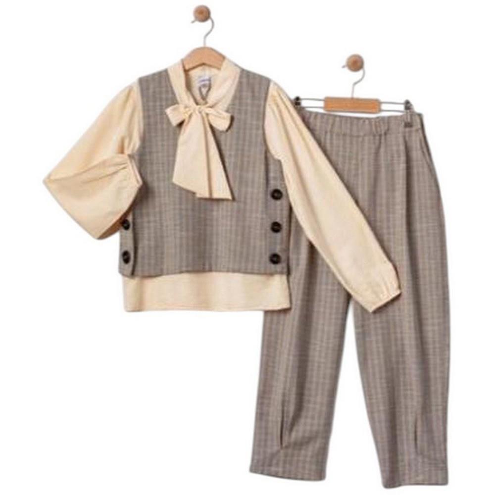 1010 toptan 11/14 yaş kız çocuklar için mevsimlik üçlü takım elbise