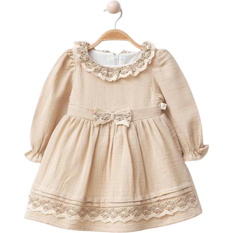 4140 toptan 2/5 yaş kız çocuklar için mevsimlik etek dantelli elbise