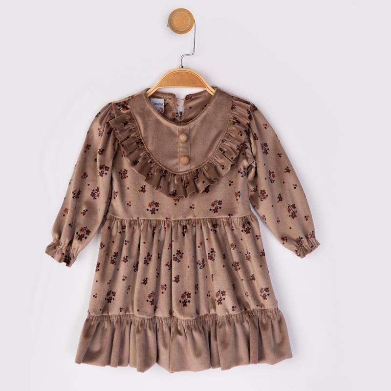 2550 toptan 2/5 yaş kız çocuklar için mevsimlik kadife elbiseler