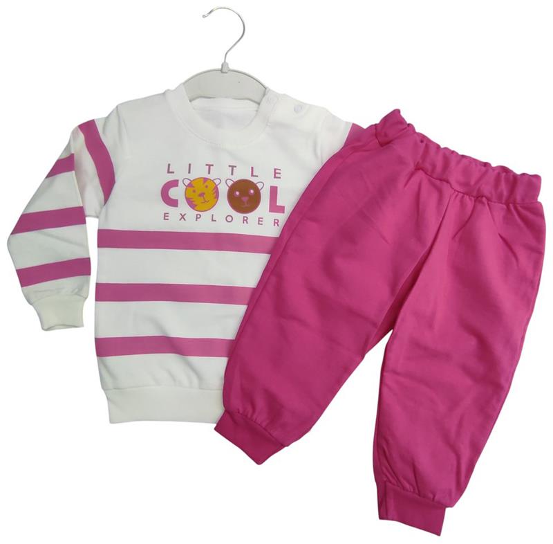 906 toptan 9-12-18 ay kızlar için çizgili mevsimlik ikili takım 