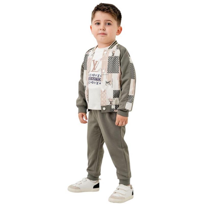 25327 toptan  9/24 aylık erkek bebekler için ilkbahar ve sonbahar üç parçalı takım elbise