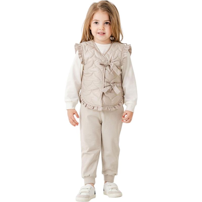 25111 toptan 9/24 aylık kız çocuklar için mevsimlik üçlü takım elbise