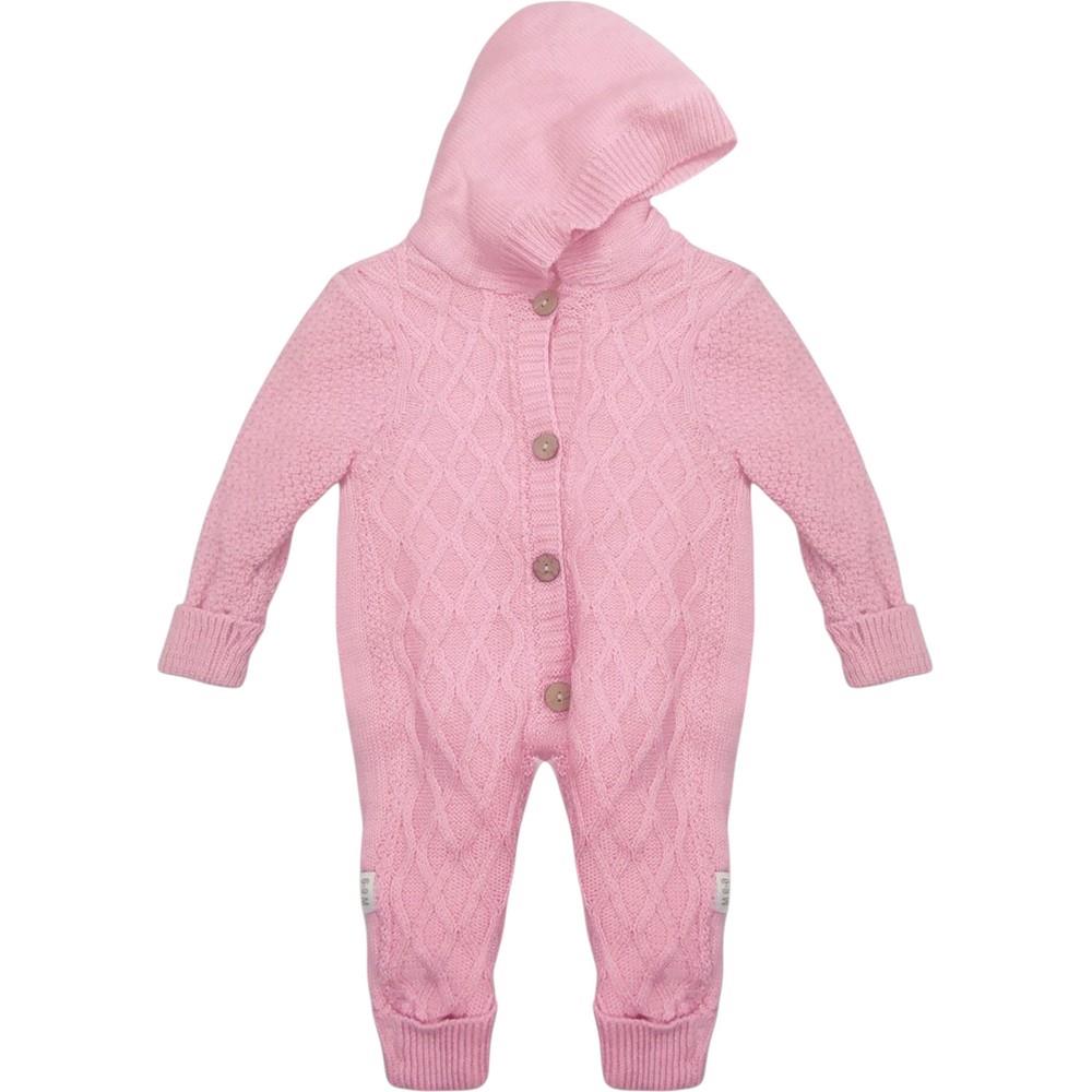 4108 toptan 3-6-9 aylık bebekler için mevsimlik kapüşonlu triko tulumlar