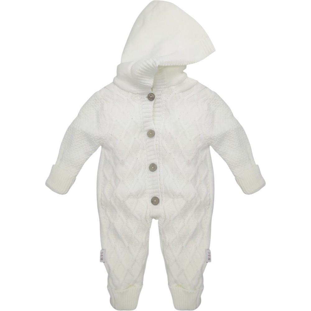 4108 toptan 3-6-9 aylık bebekler için mevsimlik kapüşonlu triko tulumlar