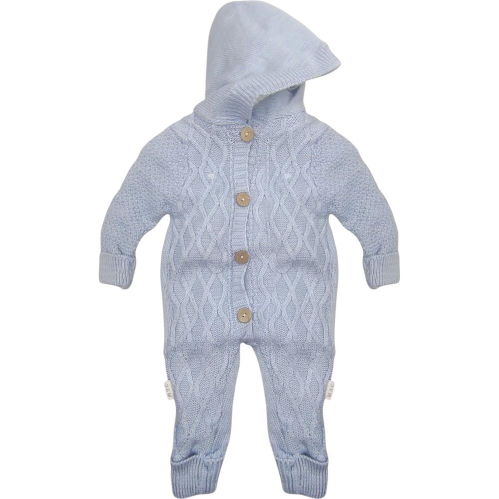 4108 toptan 3-6-9 aylık bebekler için mevsimlik kapüşonlu triko tulumlar