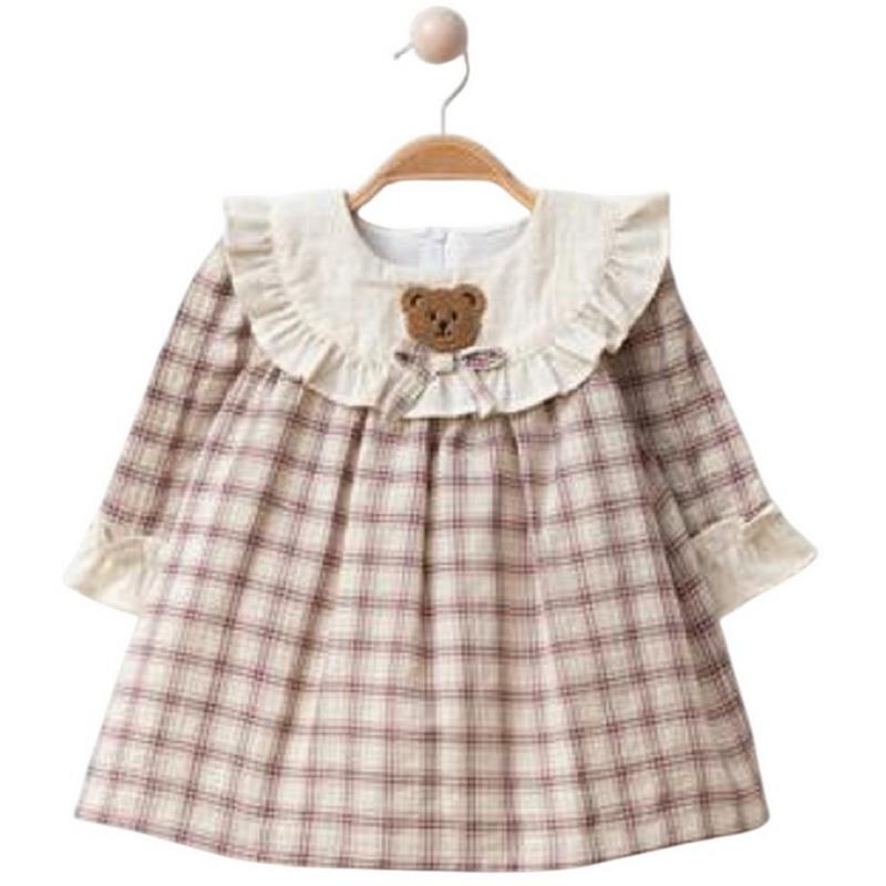 4137 toptan 9/24 aylık kız çocuklar için mevsimlik elbiseler