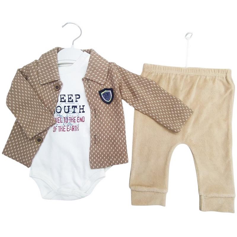 597 toptan 3-6-9 aylık bebekler için üç parçalı ilkbahar ve sonbahar takımlar