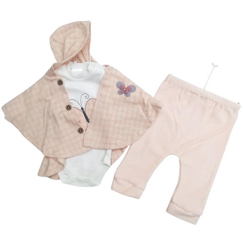 609 toptan 3-6-9 aylık bebekler için çocuk mevsimlik üç parçalı takım elbise