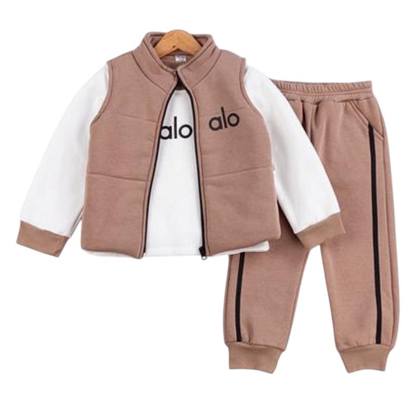 60411 toptan 2/5 yaş kız çocuklar için mevsimlik yelekli üçlü takımlar