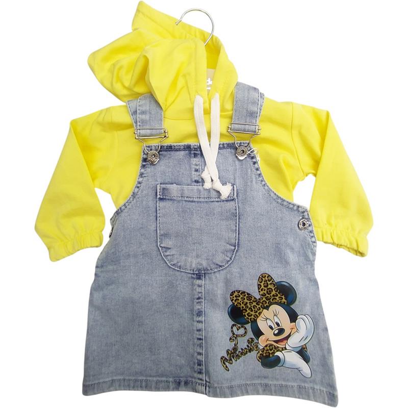 6036 toptan satış 9/24 aylık kız bebekler için svitşörtlü çocuk kot jile