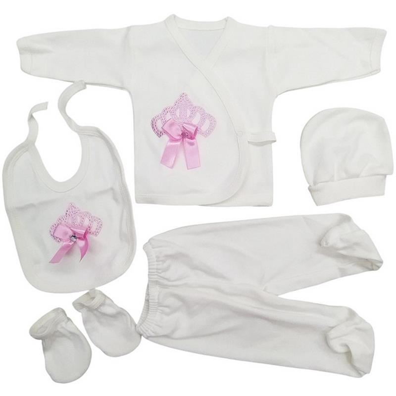 yeni doğan bebekler için 5 parça kutulu hastahane çıkışı hediyelik set