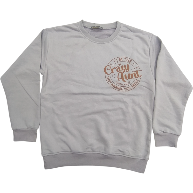 50720 toptan 13/16 yaş erkek  çocuklar için CRAZY AUNT baskılı mevsimlik sweatshirt