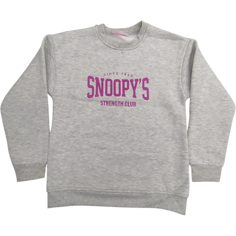60555 toptan 3/12 yaş arası kız çocukları için SNOOPY"S  baskılı mevsimlik sweatshirtler
