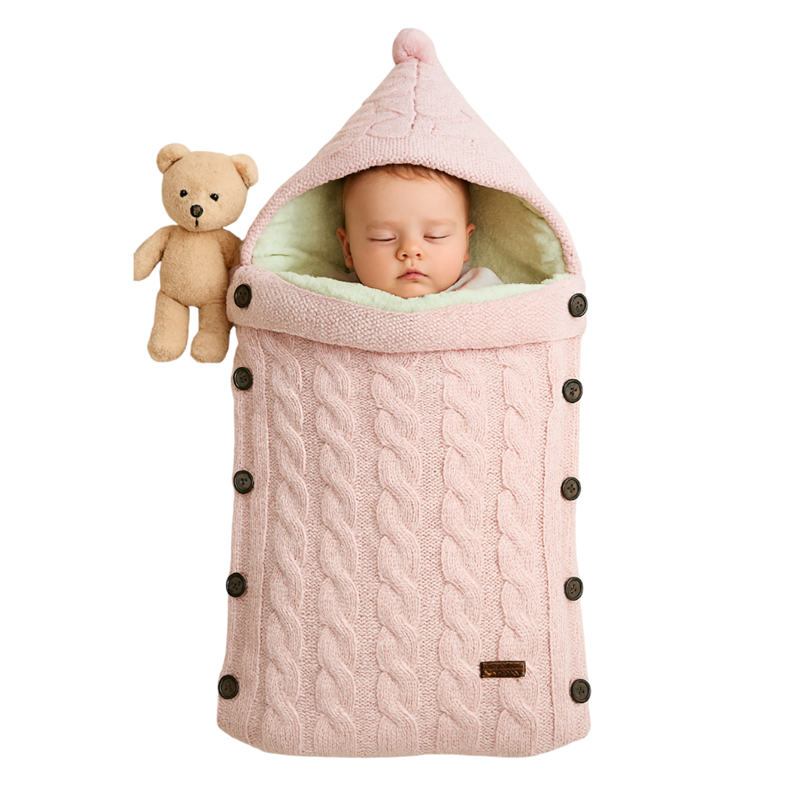 5007 toptan içi verloftlu triko bebe kundakları